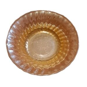 Vintage Fire King Peach Luster Serving Bowl 8.5" Ovenproof Glass Anchor Hocking